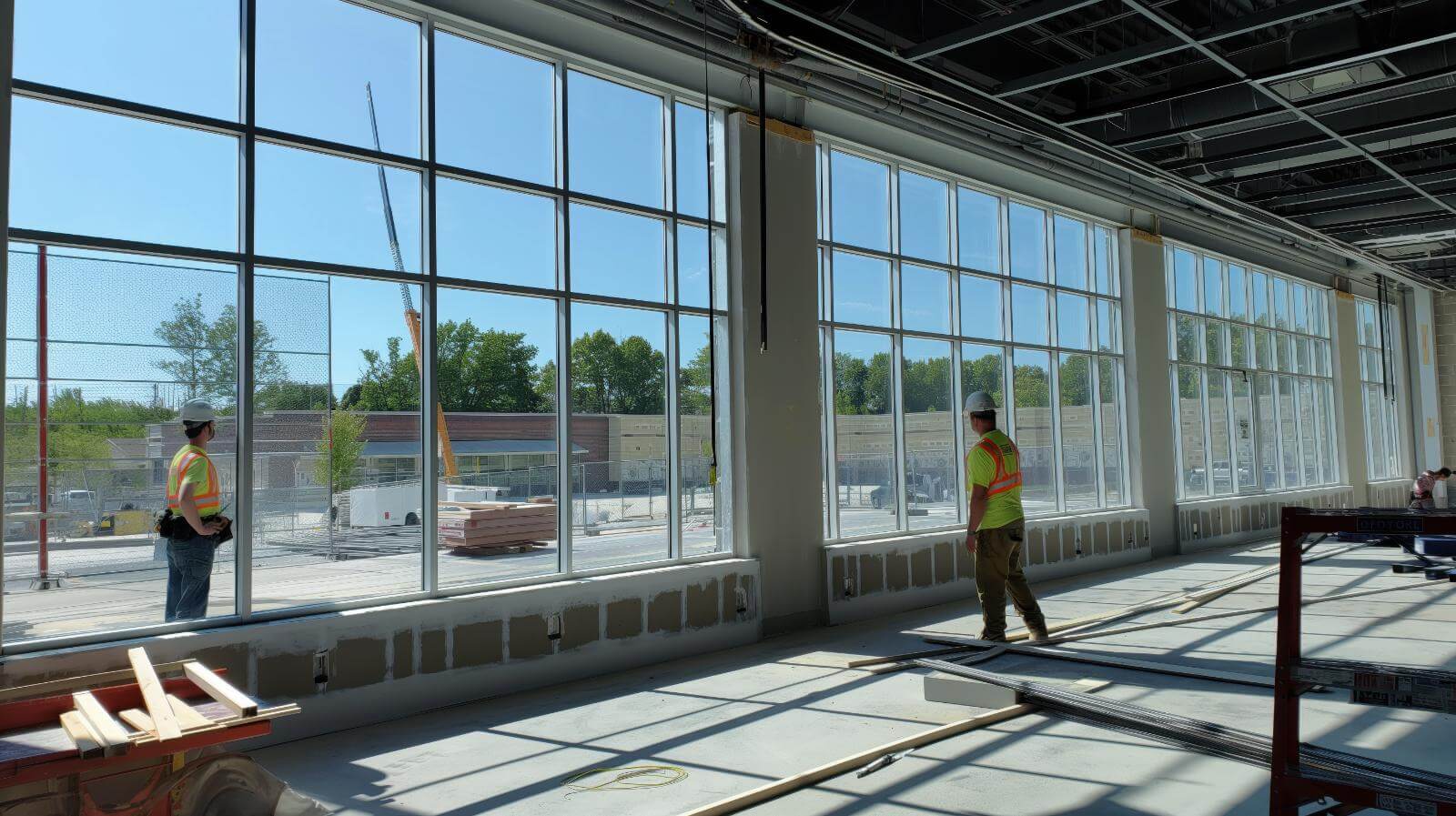Curtain wall installers